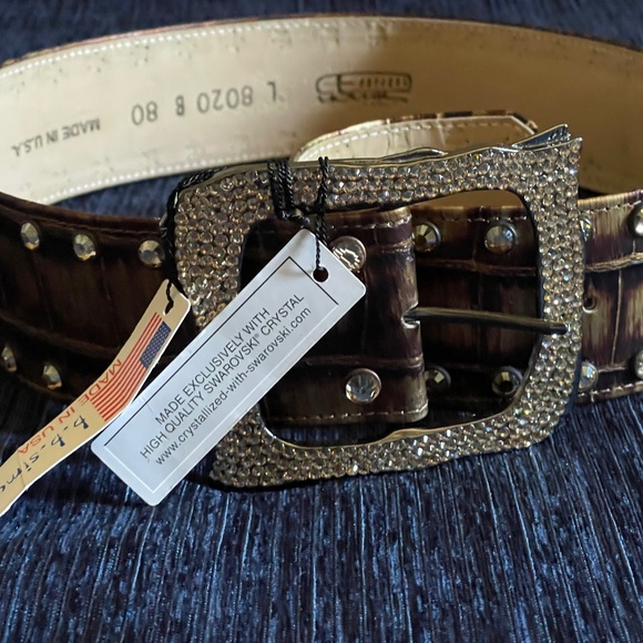 B.B.Simon Swarovski crystal made in USA belt L main image 7
